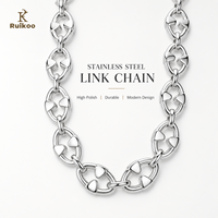 Bracelet ovale creux en acier inoxydable, design géométrique tendance et de luxe léger, pour hommes et femmes, idéal comme cadeau