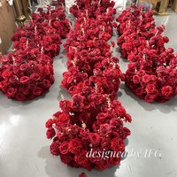 IFG vente en gros meilleure vente 26cm Rose rouge centres de table de fleurs artificielles pour la décoration de scène de banquet d'hôtel