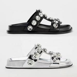 İspanya ZA Stili 2026 Kadınlar İçin Taşlı Platform Sandalet Açık Burun Askılı Moda Günlük Rahat Trend Terlik Parti Kulüp İçin - Product Image 2