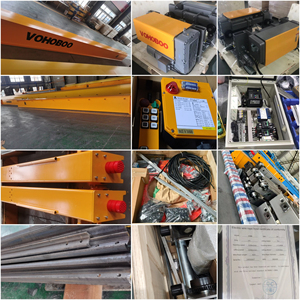 Gru a doppia trave standard europeo, tipo a basso profilo, elettrica, con paranco per uso industriale - Product Image 5