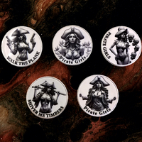 5 pièces de monnaie de pirate pour filles, plaquées argent, noires et blanches, à collectionner, pour le défi des pirates
