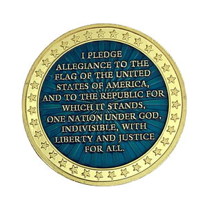 Moneta Commemorativa Placcata Oro 'PROMESSA di ALEGIANZA' USA, Moneta 'NOI I POPOLI', Regalo - Product Image 2