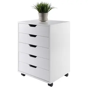 Factory Wholesale Small Rolling Track Wood Storage Filing Cabinet With Casters