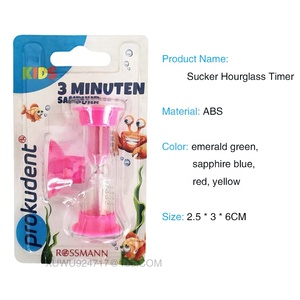 Reloj de arena de plástico de fábrica 1-3 minutos Reloj de arena de ducha de plástico colorido con ventosa - Product Image 6