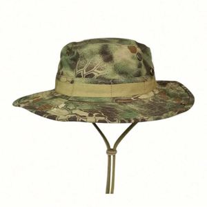 Summer Sun UV Protecting Wide Brim Safari Hats Bucket Boonie Hats Camo Mesh Fishing Hat - Product Image 5