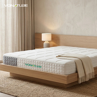 Matelas orthopédique britannique haut de gamme à ressorts ensachés, hypoallergénique, s'adapte aux formes du corps, flexible, pour hôtels et chambres à coucher