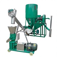 Machine à broyer et à mélanger les aliments pour volailles de petite ferme, capacité de 2 tonnes/h, équipement de broyage et de mélange des aliments, structure compacte, haute efficacité