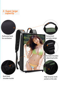 21.5 Inch LCD Advertising Backpack Digital <b>Billboard</b> Advertising Mobile <b>Billboard</b> Human Walking Backpack <b>Billboard</b> - Product Image 6