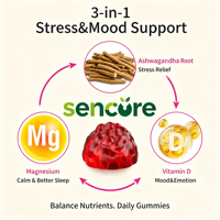 Bonbons à l'ashwagandha pour la relaxation, le sommeil, la croissance et le soutien du système immunitaire