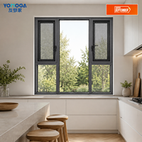 Fenêtre coulissante en alliage d'aluminium pour cuisine, direction personnalisable pour projets d'amélioration de villas, design moderne et minimaliste, certifiée Energy Star
