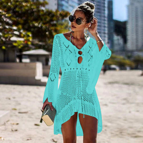 fishnet beach cover up dress Swimwear Cover Up,Sexy Fashion Beach Hand Crochet Shawl Capelet Cover Up Sunscreen Net Triangle Fishnet Skirt (SJJ9), 150cm*80cm/59in*31.5in at Amazon Women's Clothing store
