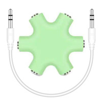 Adaptateur séparateur audio 3,5 mm 1 mâle vers 5 femelles Adaptateur casque Gaine en PVC pour smartphones Haut-parleurs Microphone
