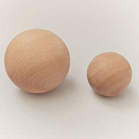 Boules rondes en bois non finies, en bois dur naturel, lisses, en bois de Schima, pour l'artisanat et le bricolage