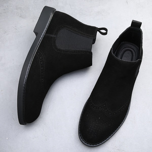 3524-T Scarpe Invernali di Alta Qualità Stivali Chelsea Neri con Punta Arrotondata - Product Image 6