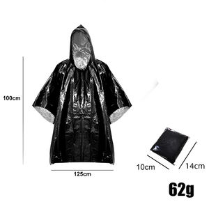 Couverture de survie imperméable et respirante en feuille d'aluminium Mylar thermique pour l'escalade en extérieur, utilisable comme poncho ou imperméable pour enfants - Product Image 2