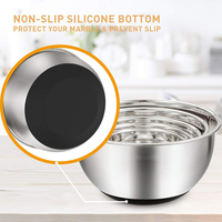 Bol mélangeur en acier inoxydable ensemble de bols à salade de cuisine tasses à mesurer sèches en métal baril fouet tasse outils de mesure pour la cuisson