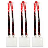 Cordino Personalizzato in Poliestere con Porta Badge, Stampa Serigrafica, Cordino Portachiavi con Logo Personalizzabile