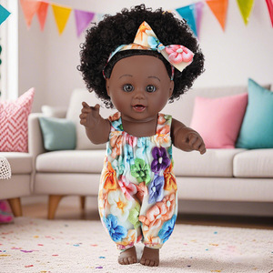 12 Inch Soft Vinyl African Black <b>Doll</b> Afro Hairstyle Princess Dress Children <b>Play</b> Toy Wholesale - Product Image 2