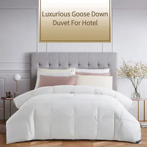 Cobertor Cama Cobre Conjunto De Cama Queen Size Hotel White Goose Down Cotton Duvet Cover