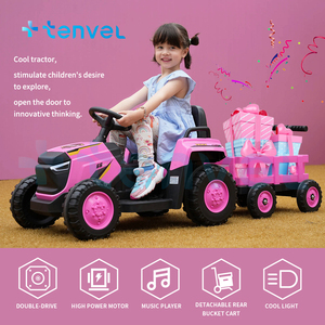 รถของเล่นไฟฟ้าสำหรับเด็กใช้แบตเตอรี่พร้อมรถพ่วงรถไฟฟ้า3-8ปีมาใหม่ - Product Image 3