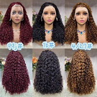 Wig Keriting Double Drawn Termurah Grosir 100% Rambut Asli Manusia 4*4 5*5 13x4 Wig Tanpa Lem HD Lace Frontal untuk Wanita Kulit Hitam