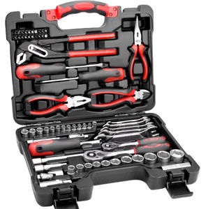 Ensemble d'outils ménagers de 65 pièces pour la réparation automobile, boîte à clés - Product Image 1
