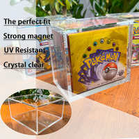 Booster de Pokemon moderne en acrylique magnétique, protection UV, avec couvercles magnétiques, boîte de booster anglaise, présentoir élégant de protection