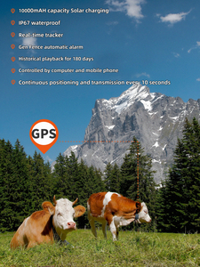 4G/2G Wasserdichter Solar-Vieh-Tracker mit Weidezaun-Funktion und Diebstahlschutz, 10000mAh, Echtzeit-GPS, Android/iOS/PC-App, Beidou-Modus, Kunststoff für Kühe - Product Image 4