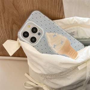 Funda para Teléfono de Doble Capa con Diseño de Rayas Azules y Puntos, para iPhone 17 Pro Max 16 15 14 - Product Image 4