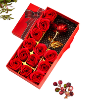 Kotak Hadiah Mawar Buatan 12 Tangkai Beraroma untuk Hari Valentine, Hari Ibu, Acara Pesta, Hadiah Promosi, Ramah Lingkungan