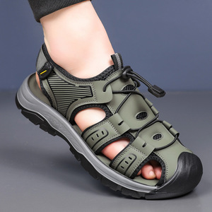 Sandalias de Senderismo para Hombre, Punta Cerrada, Parte Superior de Malla, Correa con Hebilla, Suela de Goma, Transpirables, Deportivas, Casuales de Verano - Product Image 1