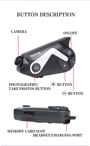 TOUCARE อินเตอร์คอมสำหรับมอเตอร์ไซค์ 2 คนขับขี่: กล้องบันทึกภาพ 1080P เชื่อมต่อบลูทูธ พร้อมระบบป้องกันสัญญาณรบกวนสำหรับผู้ขับขี่ - Product Image 5