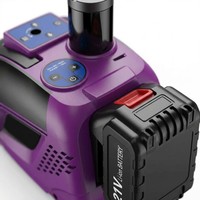 Cric électrique sans fil 5 tonnes avec batterie 4.0Ah et lumières LED pour remplacement de pneus de SUV et réparation sur route