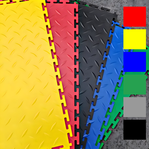 Dalles PVC Modulaires Rigides 50x50cm à Clipser, Installation Facile, Antidérapantes, Modernes, Unies pour Tapis de Sol Industriel d'Atelier et d'Entrepôt - Product Image 5