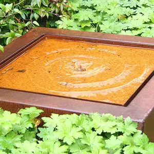 Venda quente de enfeites de jardim em aço Corten Water Feature