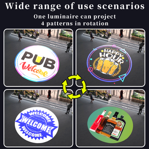 Biểu tượng tùy chỉnh 4-gobo Carousel <span class=keywords><strong>LED</strong></span> Tường chiếu ngoài trời không thấm nước IP67 sáng HD quảng cáo đèn nhôm telecontrolled - Product Image 3