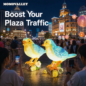 MOMOVALLEY Escultura de Animal Iluminada, Luz LED 3D con Forma de Pájaro para Paisajismo, Iluminación de Aves, Exhibición de Luz de Animales para Exteriores - Product Image 2