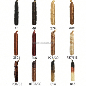 12-28 inch Crochet bện tổng hợp phần mở rộng tóc xoăn bện tóc pháp lọn tóc mượt cơ thể lỏng sóng Pony phong cách xoắn ốc Curl - Product Image 5