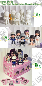 Модная фигура виниловая игрушка на заказ, плюшевые игрушки, оптовая продажа, хлопковая кукла, Детская Шкатулка Три V3, шкатулка для нового года - Product Image 5