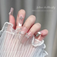 Paso Sico Cross-border Explosions Nail Drill Hollow butterfly Japanese Three-dimensional Super Flash Metal Small Nail Jewelry