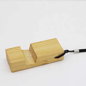 Bamboo Business Card Holder Keychain Refined Wood Grain Design Corporate Event Souvenir for Holiday Mouse <b>Gift</b> <b>Box</b> Promotion - Product Image 2