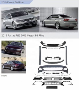 Kit Carrozzeria Stile R Line, Set Paraurti Anteriore e Posteriore con Luci per Volkswagen VW <span class=keywords><strong>Passat</strong></span> B8 B8.5 2016-2022 - Product Image 1