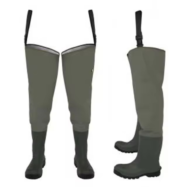 Cuissard De Pêche Avec Bottes PVC - Taille M10 - Botte Poitrine - Imperméable