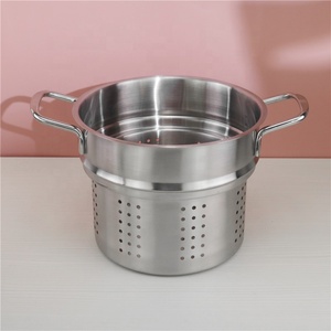 Casserole <span class=keywords><strong>de</strong></span> cuisine à double couche pour spaghetti avec couvercle en verre et grille vapeur - Product Image 5