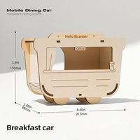 Vente en gros Personnalisation créative faite à la main pour hamster Cachette en bois Maison de hamster habitat de hamster Forme de voiture à manger