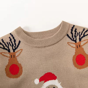 Suéter de Punto Personalizado con Logotipo Navideño para Bebés Recién Nacidos, Suéter de Punto para Bebés, Jersey de Manga Larga para Niñas - Product Image 4