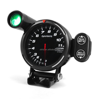 Tachometer Mobil Balap 3.15" 80MM, Pengukur RPM Kecepatan Tinggi dengan Motor Stepper 7 Warna, 0-11000 RPM Meter dengan Lampu Shift dan Peringatan Puncak Kecepatan
