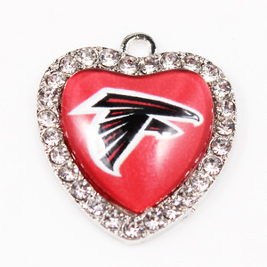 アメフトラインストーンハート<span class=keywords><strong>NFL</strong></span>ペンダントチャーム新作カスタム32デザイン - Product Image 5