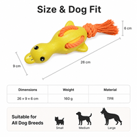 Juguete para Perros con Forma de Pato, Personalizado de Fábrica, con Construcción de TPR y Cuerda, para Programas de Regalos para Mascotas y Suministro al por Mayor