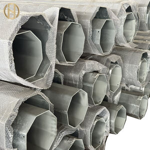 Palo d'acciaio galvanizzato di elettricità con il rivestimento amichevole di Eco per l'infrastruttura di energia verde proietta materiale elettrico - Product Image 1